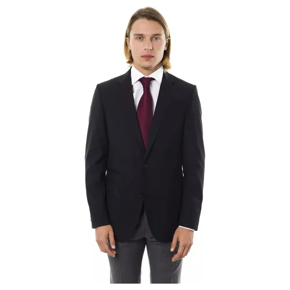 Uominitaliani Black Wool Men Blazer Uominitaliani