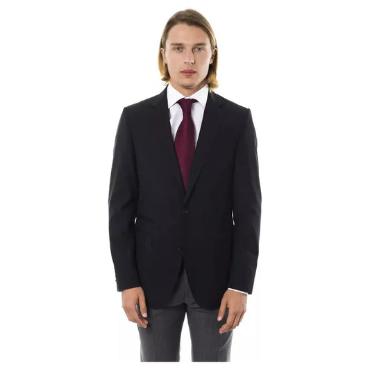 Uominitaliani Black Wool Men's Blazer Uominitaliani