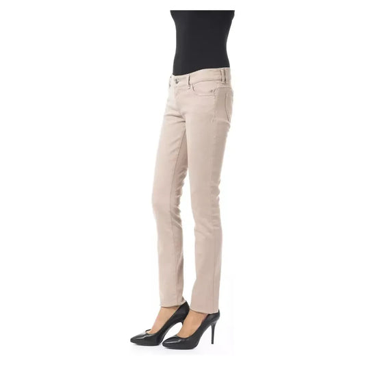 BYBLOS Beige Cotton Women Pant BYBLOS