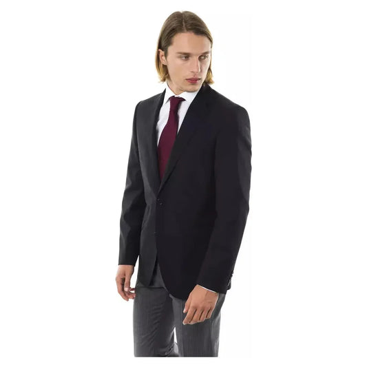 Uominitaliani Black Wool Men's Blazer Uominitaliani