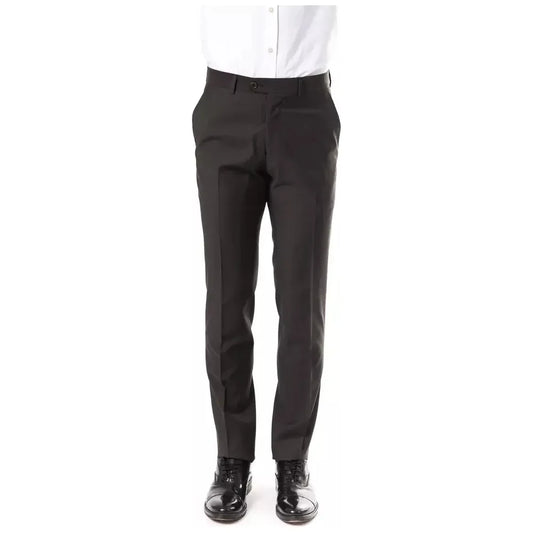 Uominitaliani Gray Wool Men's Suit Pant Uominitaliani