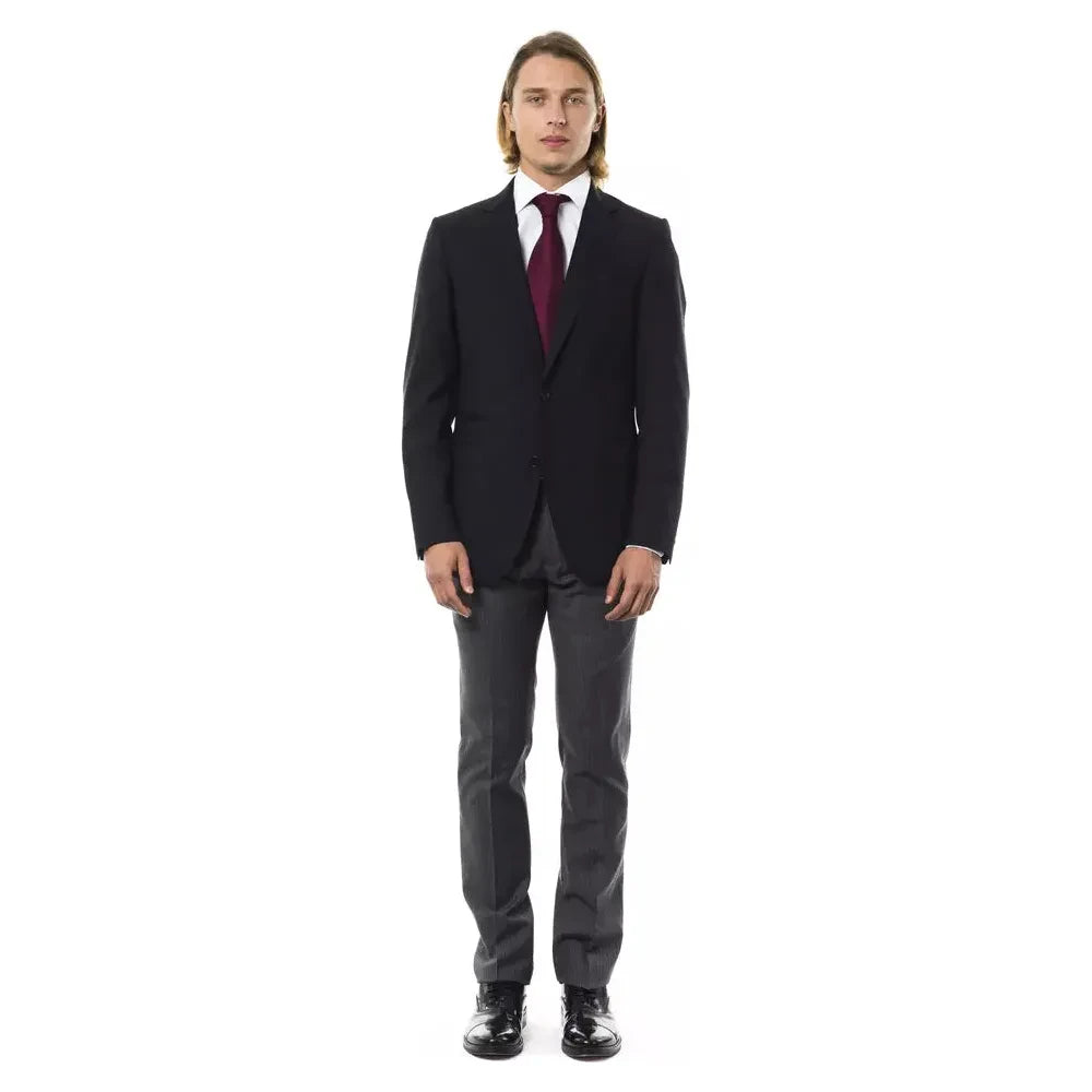 Uominitaliani Black Wool Men Blazer Uominitaliani