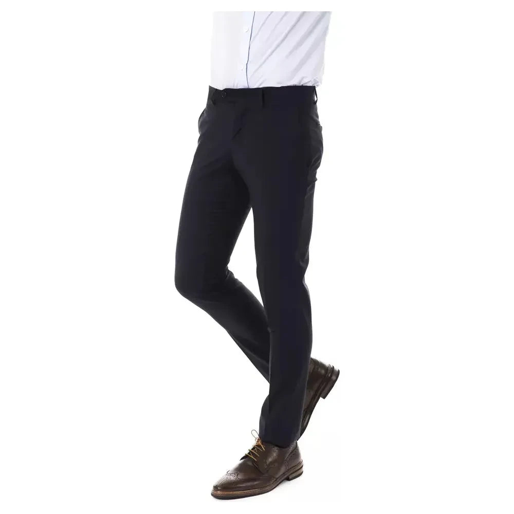 Uominitaliani Gray Wool Men Pants Uominitaliani