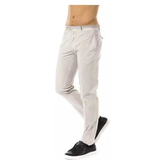 Uominitaliani Gray Cotton Men Casual Pant Uominitaliani