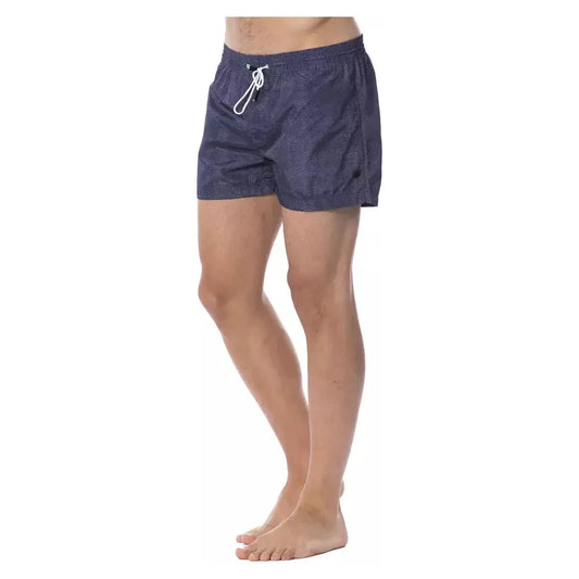 Roberto Cavalli Sport Blue Polyester Men's Swimwear Roberto Cavalli Sport