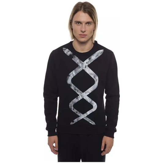 Nicolo Tonetto Black Cotton Men Sweater Nicolo Tonetto