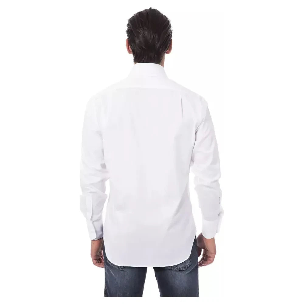 Billionaire Italian Couture White Cotton Men Shirt Billionaire Italian Couture