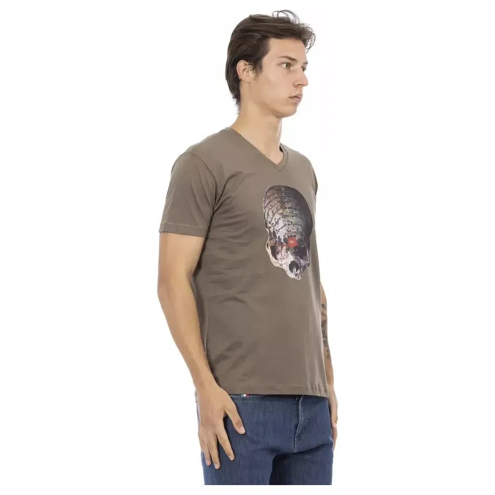 Trussardi Action Brown Cotton Men's T-Shirt Trussardi Action