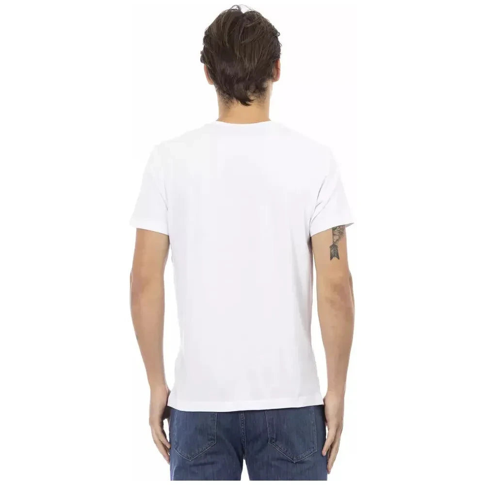 Trussardi Action White Cotton Men T-Shirt Trussardi Action