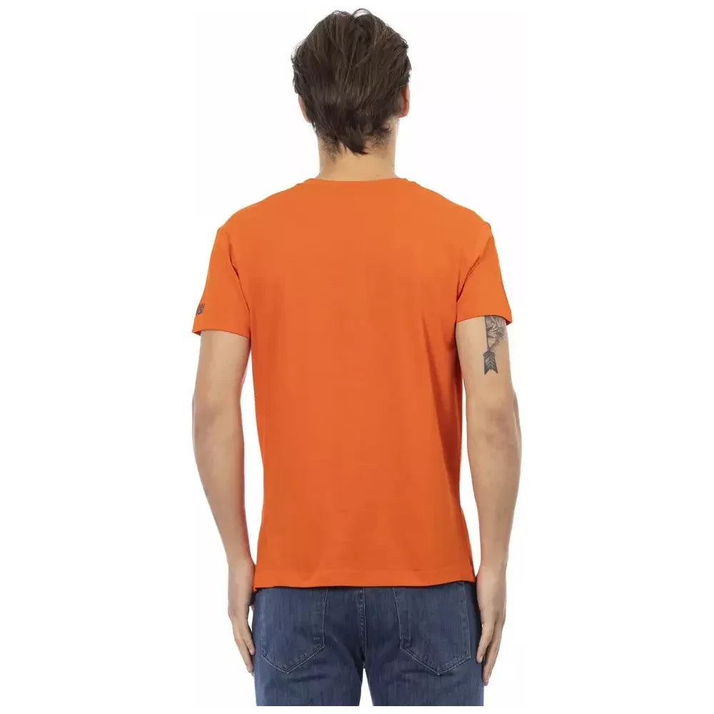 Trussardi Action Orange Cotton Men T-Shirt Trussardi Action