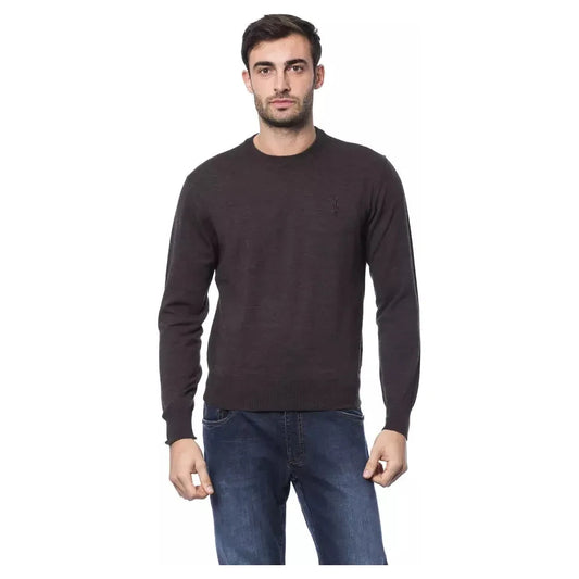 Billionaire Italian Couture Brown Merino Wool Men Sweater Billionaire Italian Couture