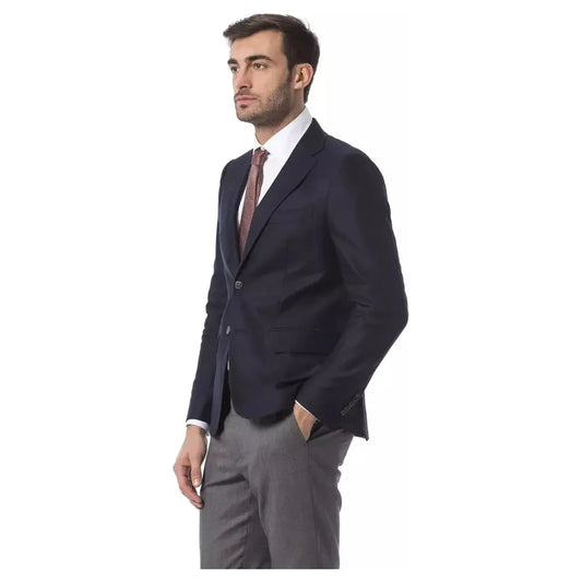 Billionaire Italian Couture Blue Wool Men's Blazer Billionaire Italian Couture