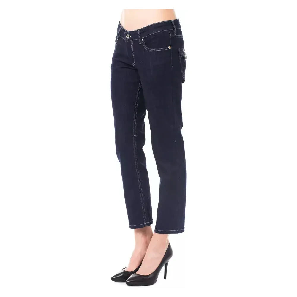 Ungaro Fever Blue Cotton Women's Capri Jeans Ungaro Fever