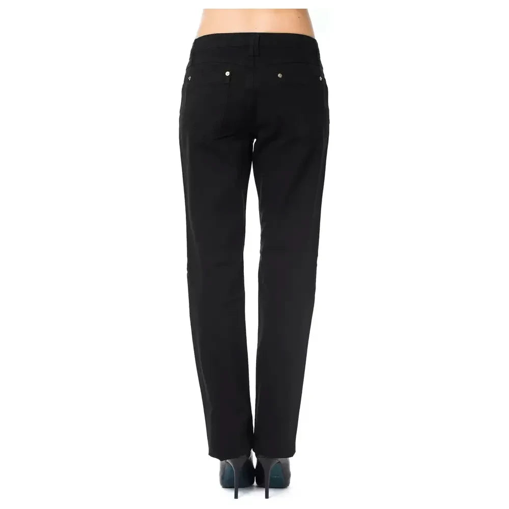 Ungaro Fever Black Cotton Women Pants Ungaro Fever