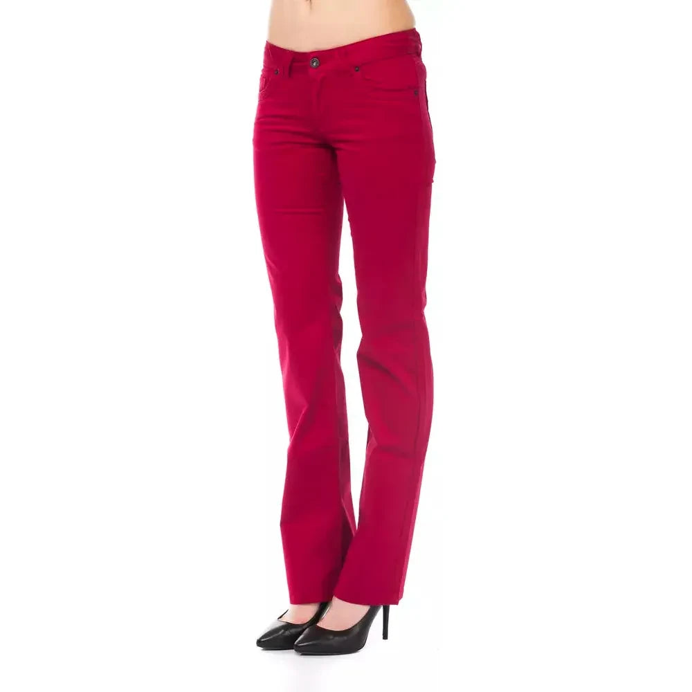 Ungaro Fever Red Cotton Women Pants Ungaro Fever