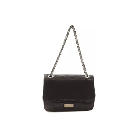 Pompei Donatella Black Leather Women Crossbody Pompei Donatella