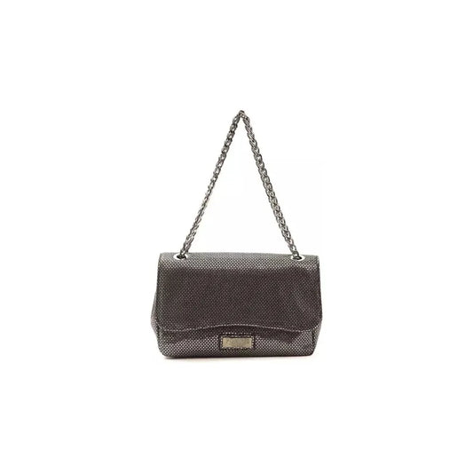 Pompei Donatella Gray Leather Women Crossbody Pompei Donatella