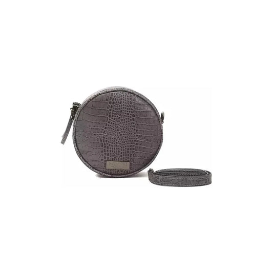 Pompei Donatella Gray Leather Women Crossbody Pompei Donatella