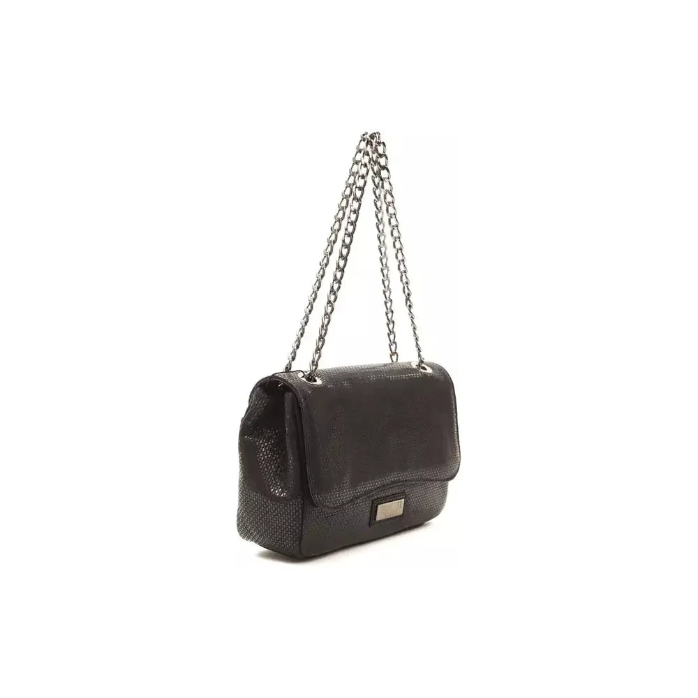 Pompei Donatella Black Leather Women Crossbody Pompei Donatella