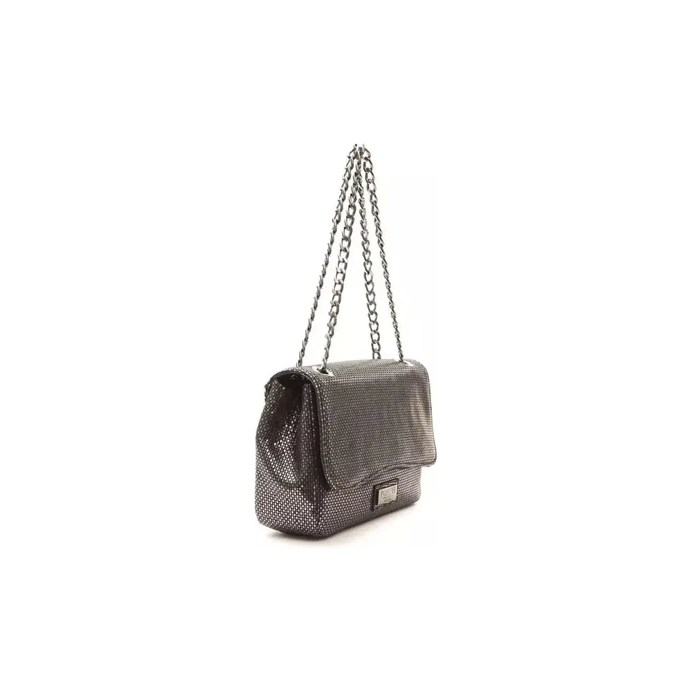 Pompei Donatella Gray Leather Women Crossbody Pompei Donatella