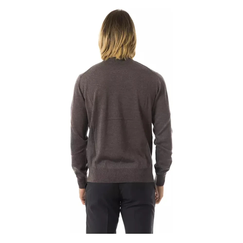 Uominitaliani Gray Merino Men Sweater Uominitaliani