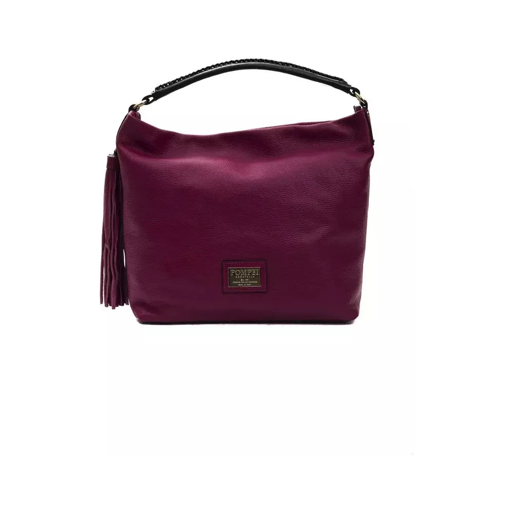 Pompei Donatella Elegant Burgundy Leather Shoulder Bag Pompei Donatella