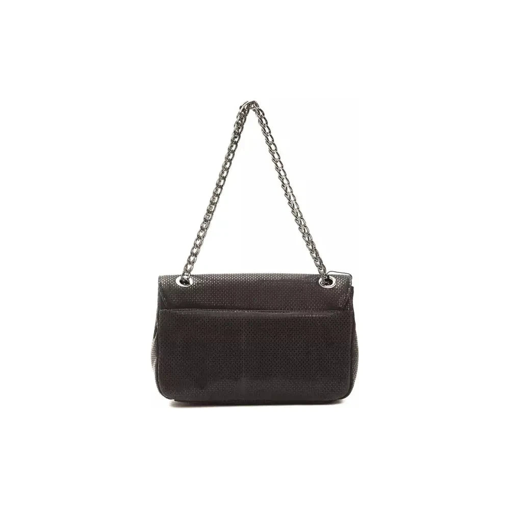 Pompei Donatella Black Leather Women Crossbody Pompei Donatella