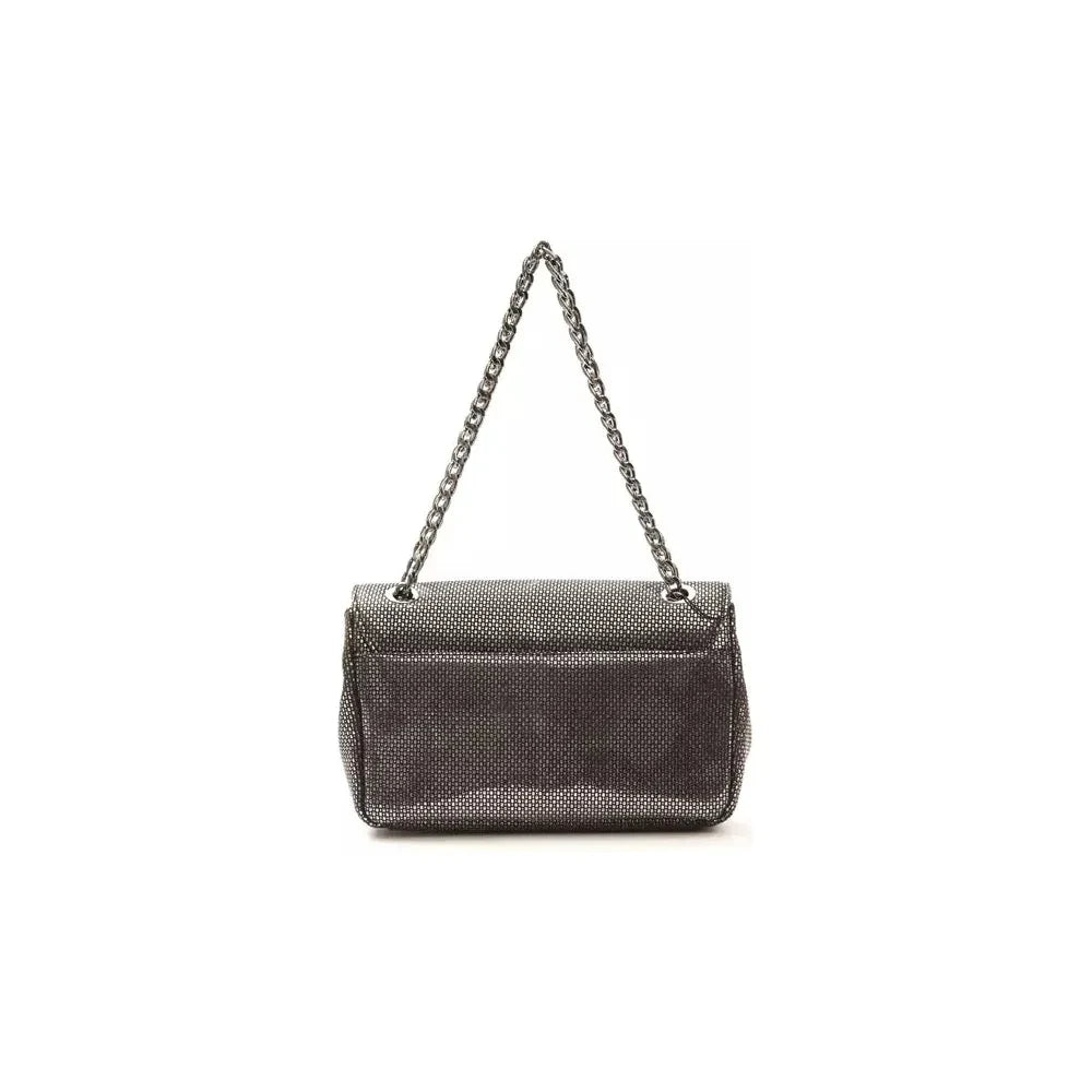 Pompei Donatella Gray Leather Women Crossbody Pompei Donatella