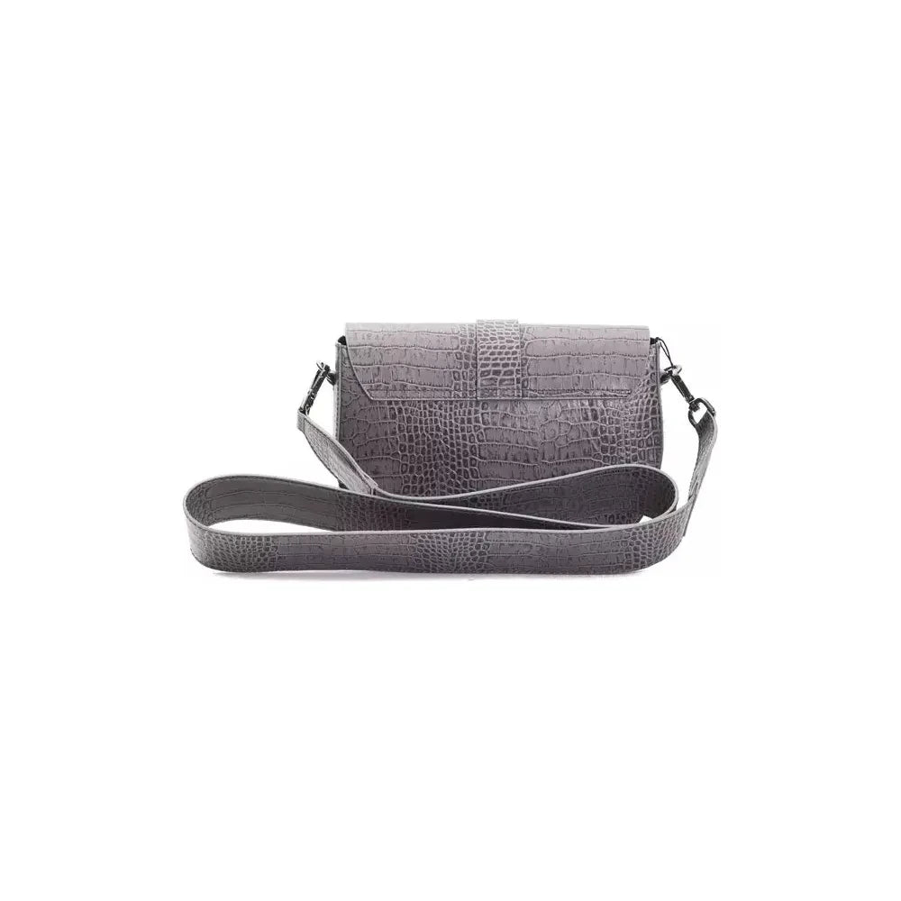 Pompei Donatella Gray Leather Women Crossbody Pompei Donatella