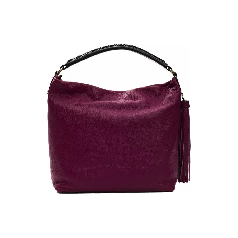 Pompei Donatella Elegant Burgundy Leather Shoulder Bag Pompei Donatella