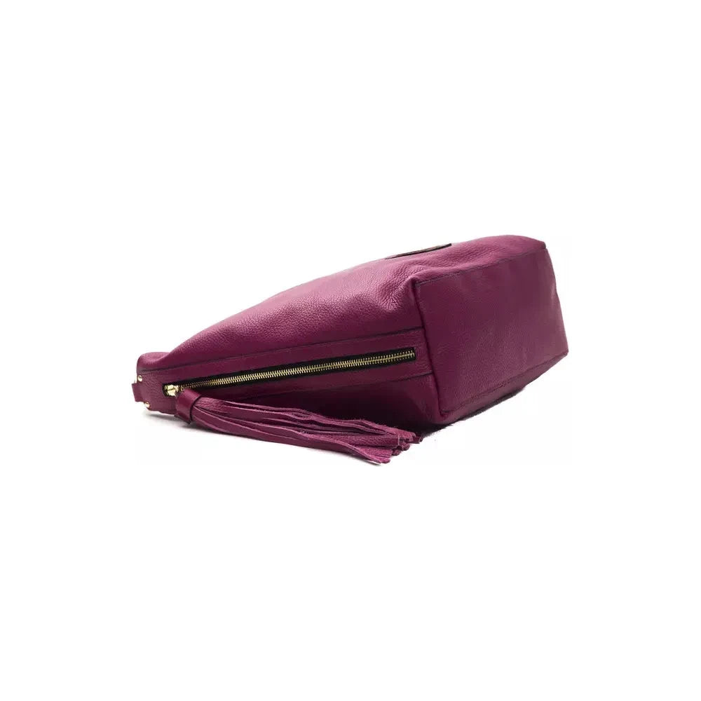 Pompei Donatella Elegant Burgundy Leather Shoulder Bag Pompei Donatella