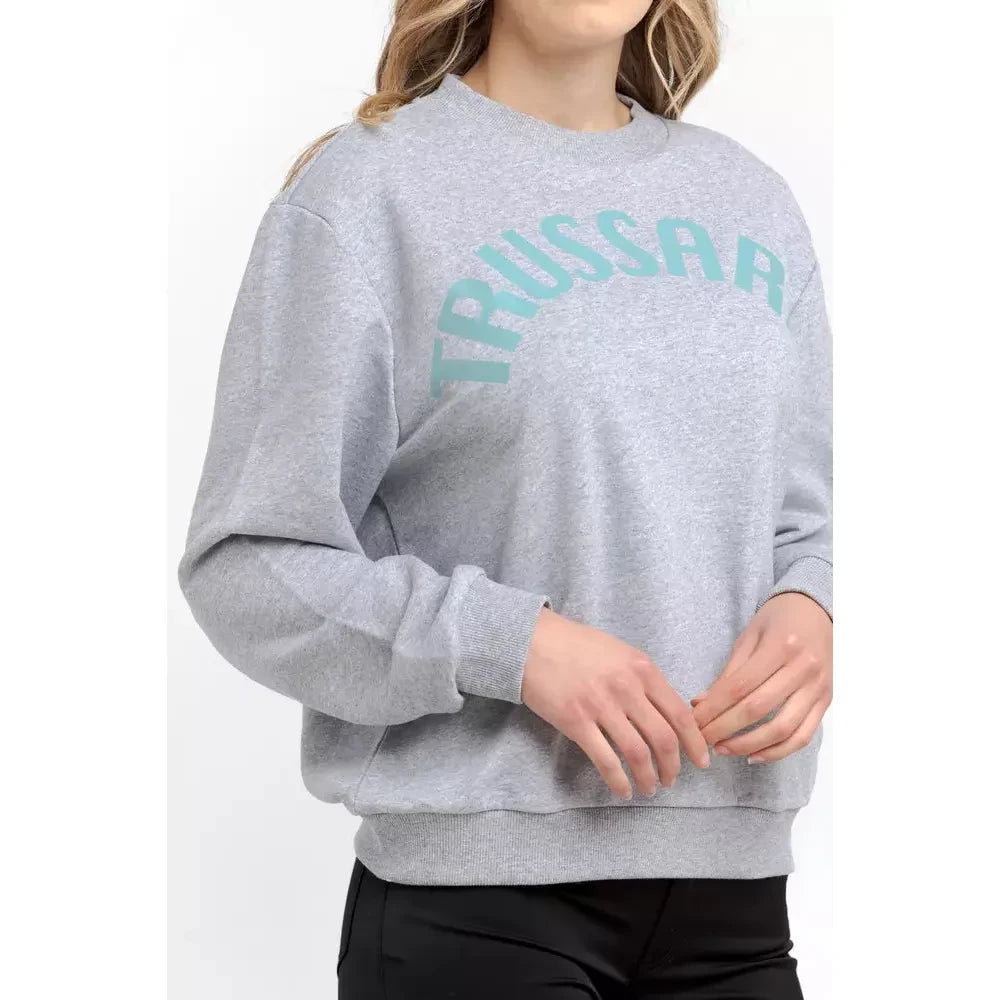 Trussardi Gray Cotton Women Sweater Trussardi