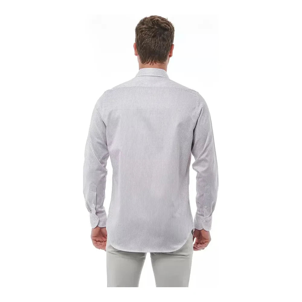 Bagutta White Cotton Mens Shirt Bagutta