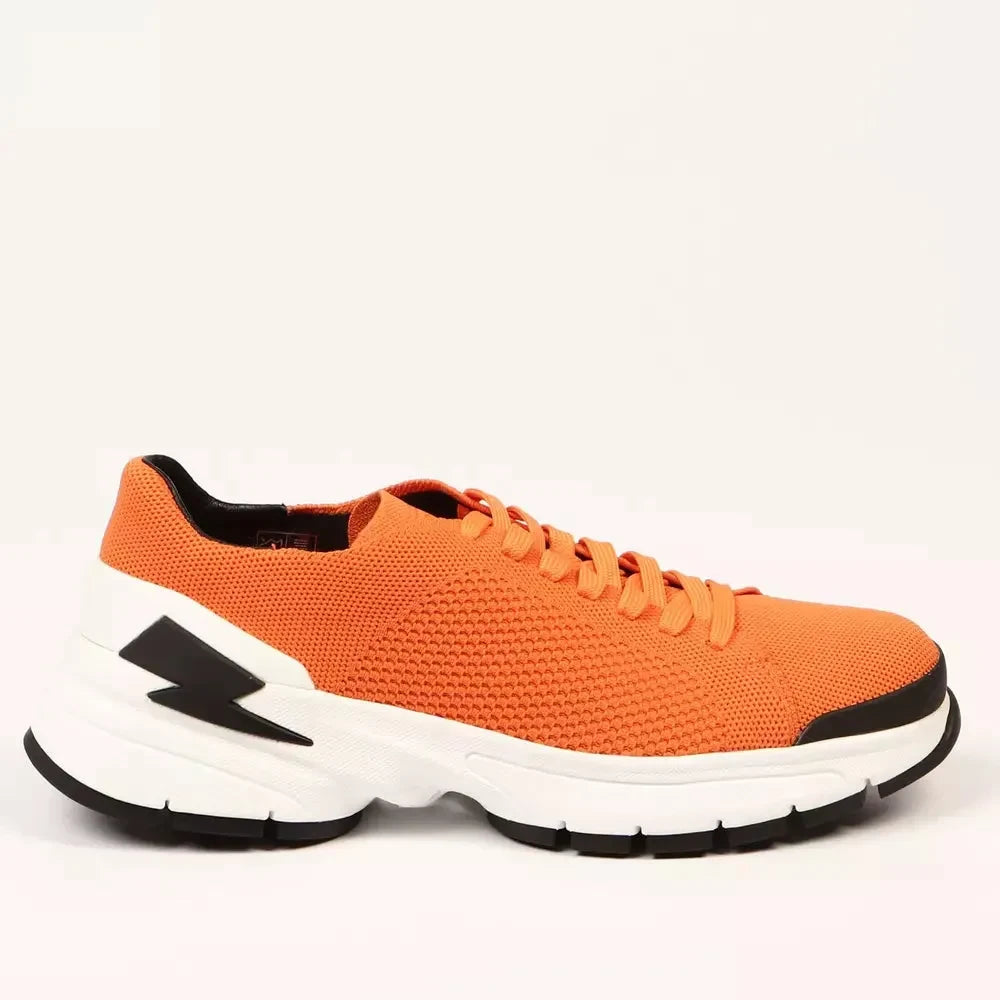 Neil Barrett Orange Textile Men Sneaker Neil Barrett