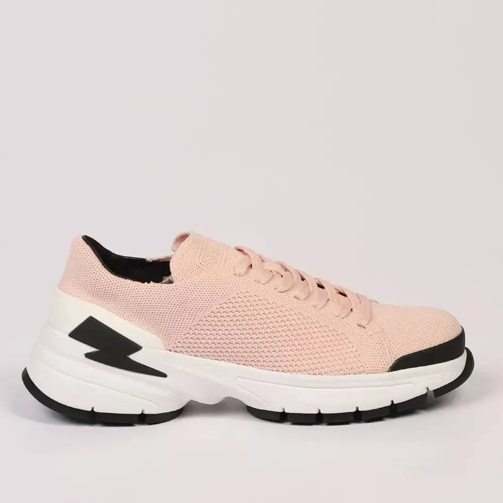 Neil Barrett Pink Textile Men Sneaker Neil Barrett