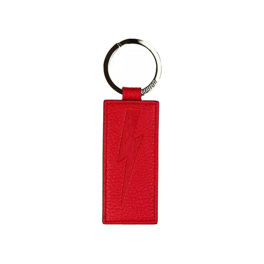 Neil Barrett Red Leather Men's Keychain Neil Barrett