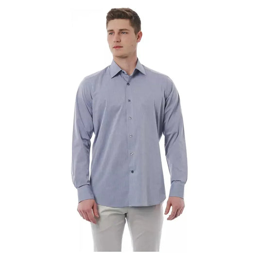 Bagutta Gray Cotton Men's Shirt Bagutta