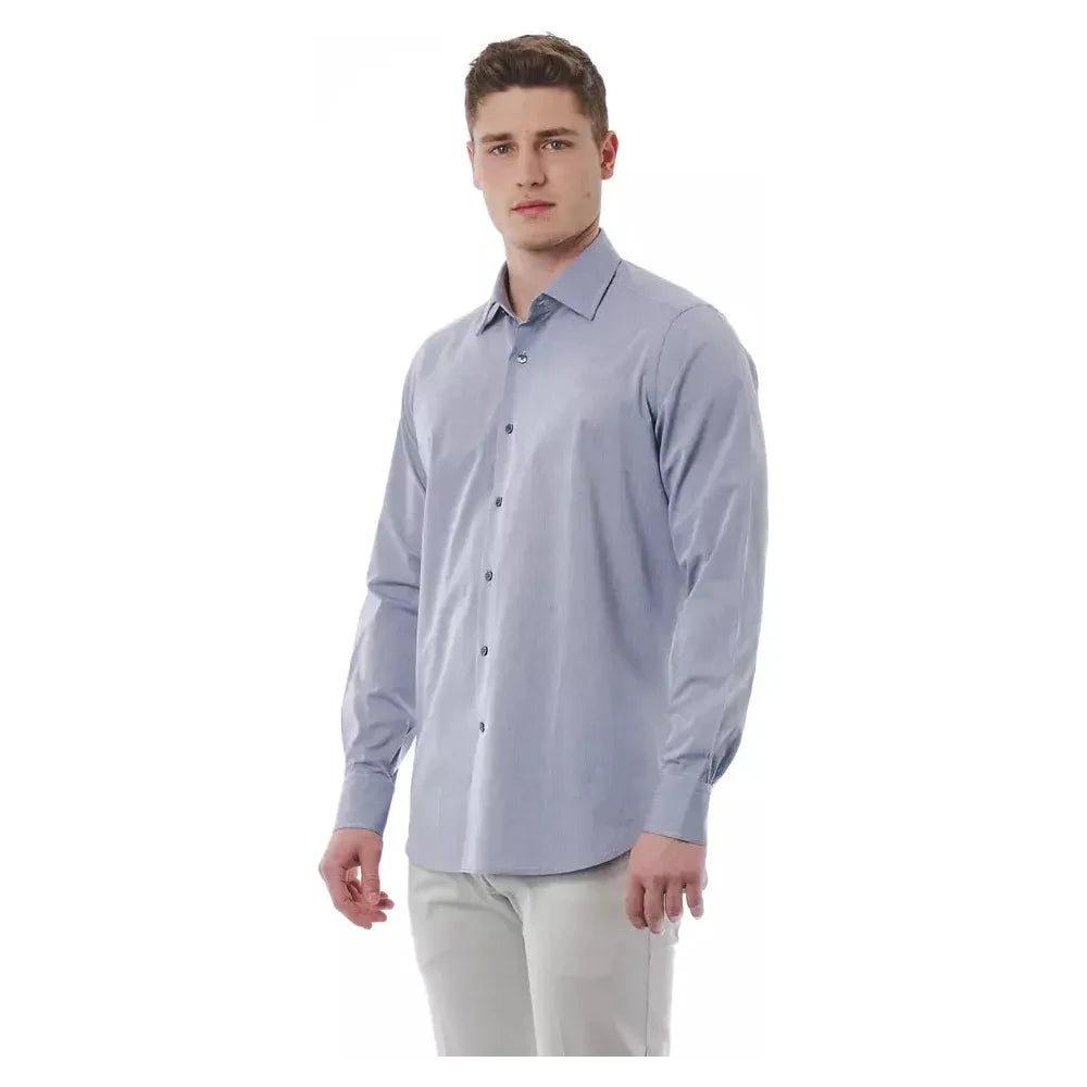 Bagutta Gray Cotton Men's Shirt Bagutta