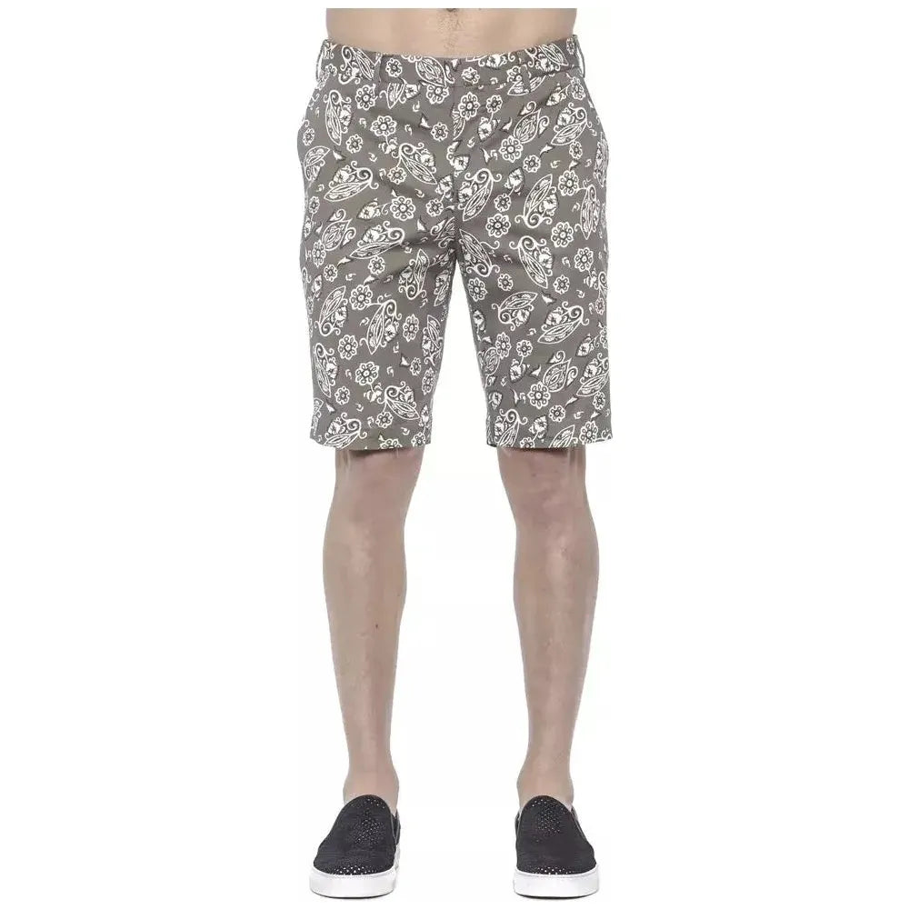 PT Torino Green Cotton Mens Bermuda Short