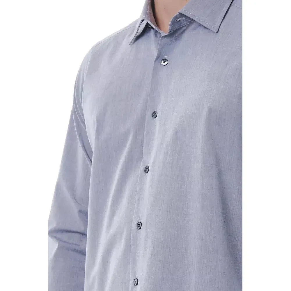 Bagutta Gray Cotton Men Shirt Bagutta