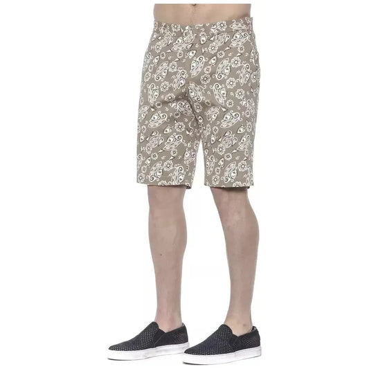 PT Torino Beige Cotton Men Bermuda Short Shorts PT Torino