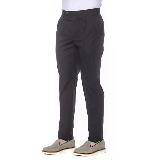 PT Torino Black Cotton Men Trouser Jeans & Pants PT Torino