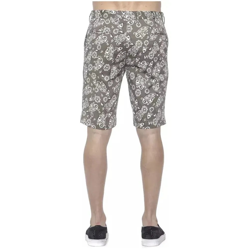 PT Torino Green Cotton Mens Bermuda Short