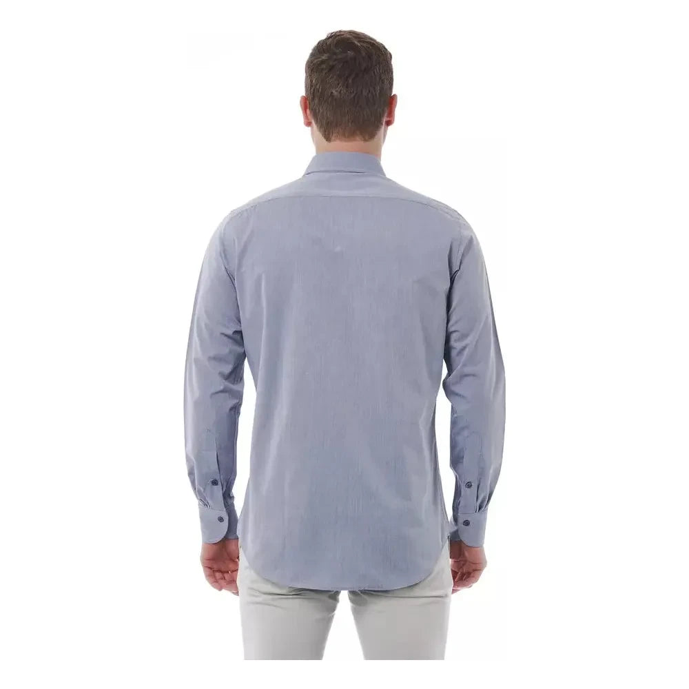 Bagutta Gray Cotton Men Shirt Bagutta