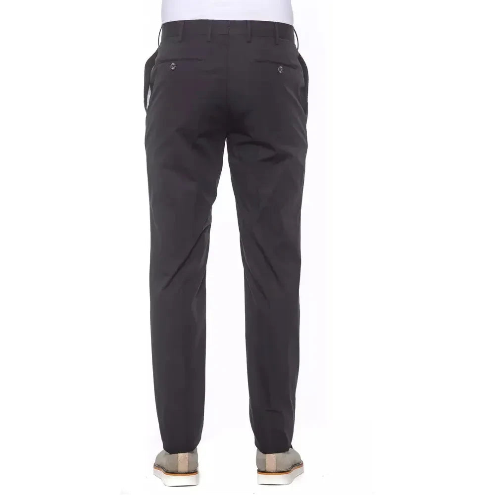 PT Torino Black Cotton Men Trouser Jeans & Pants PT Torino