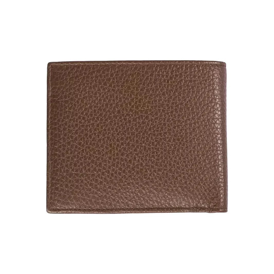 Trussardi Brown Leather Men Wallet MAN WALLETS Trussardi