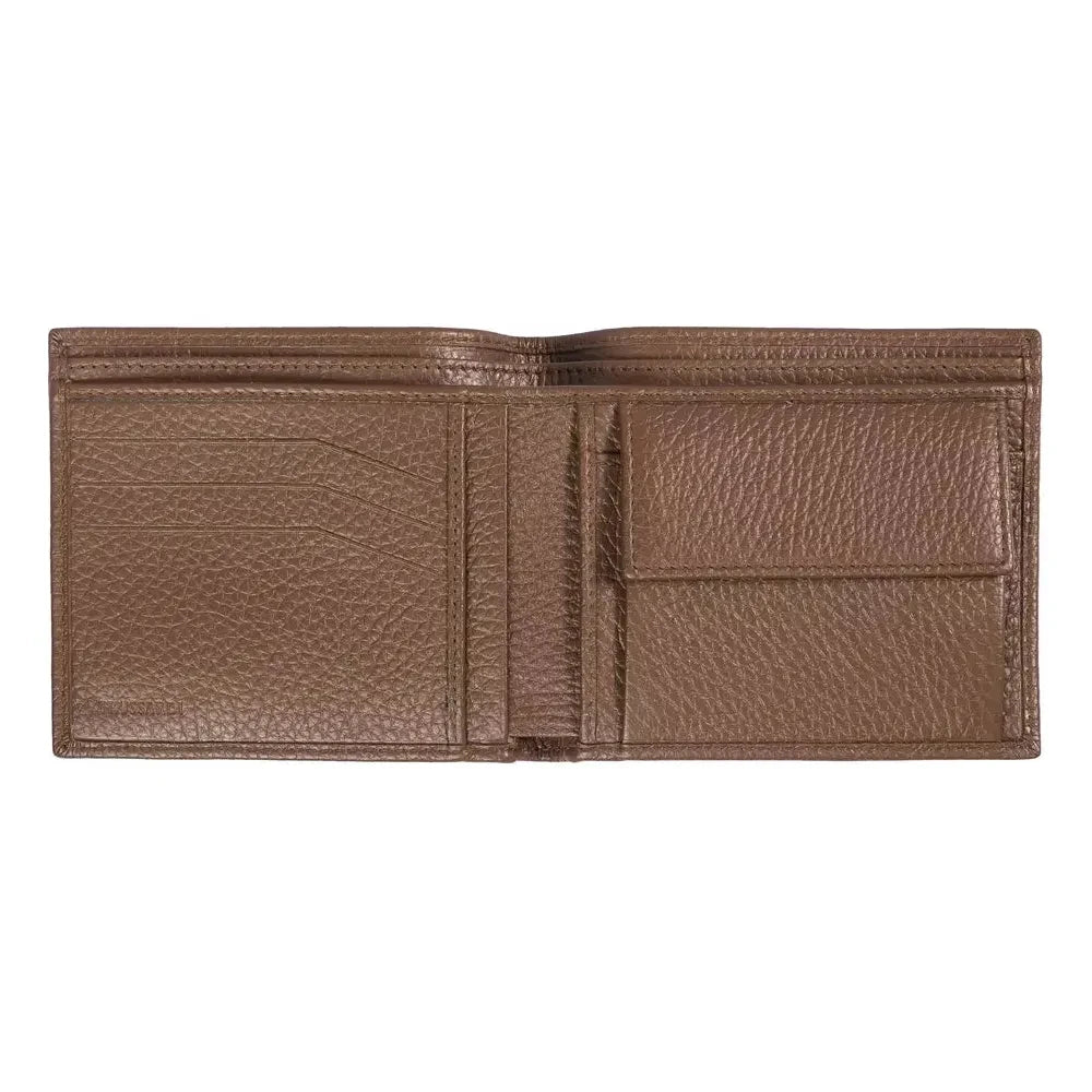 Trussardi Brown Leather Men's Wallet MAN WALLETS Trussardi