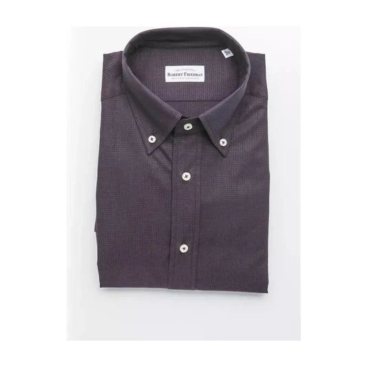 Robert Friedman Black Cotton Men Shirt Robert Friedman