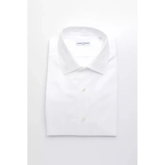 Robert Friedman White Cotton Mens Shirt Robert Friedman