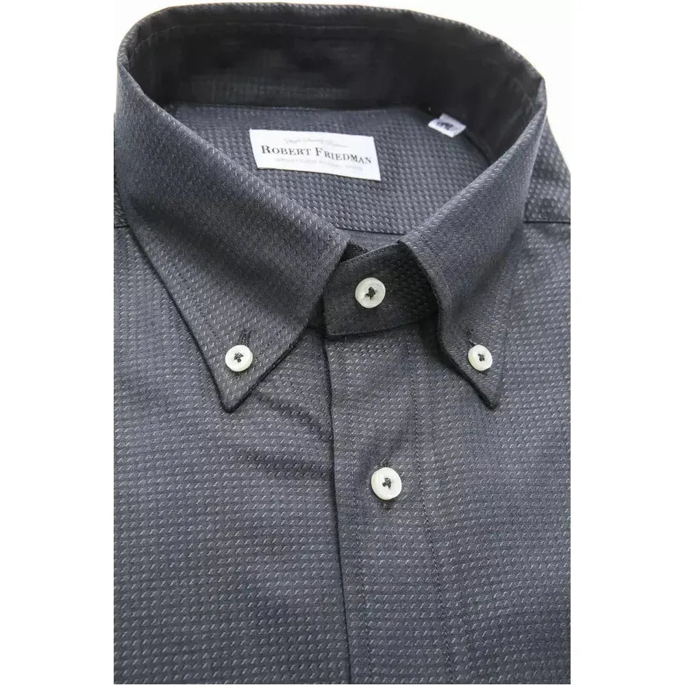 Robert Friedman Green Cotton Men Shirt